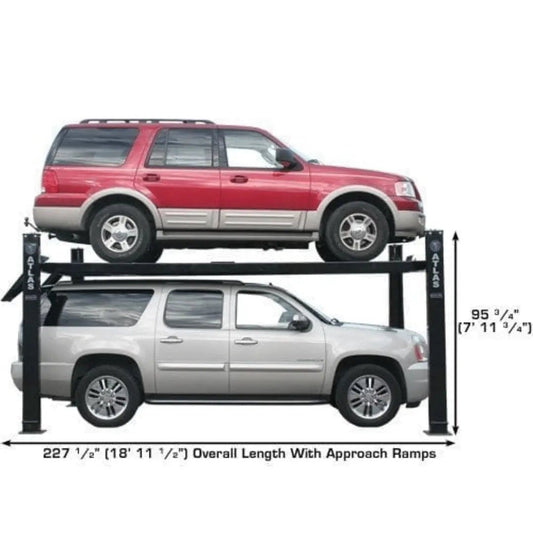 Atlas Pro9000 4 Post Lift with RJ6 Rolling Jacks