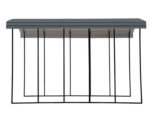 Arrow Carport, 14 ft. x 24 ft. x 14ft. Charcoal 14′ x 24′ x 14′