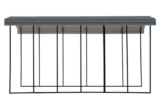 Arrow Carport, 14 ft. x 29 ft. x 14ft. Charcoal 14′ x 29′ x 14′