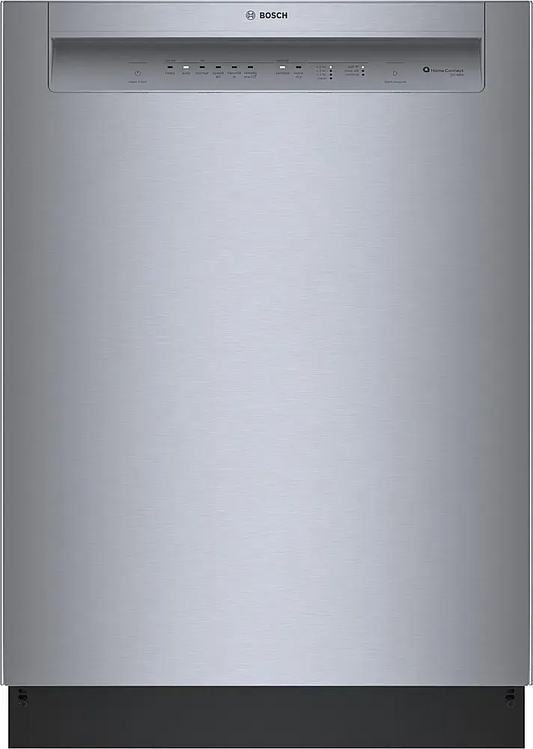 Bosch – 100 Series 24″ Front Control Smart Built-In Hybrid Tub Dishwasher with PureDry, 50 dBA – Stainless Steel